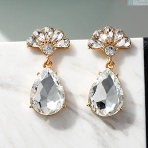 Gold and Crystal Bridal Earrings